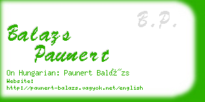 balazs paunert business card